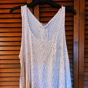 Forever 21 medium cream floral racer back tank top